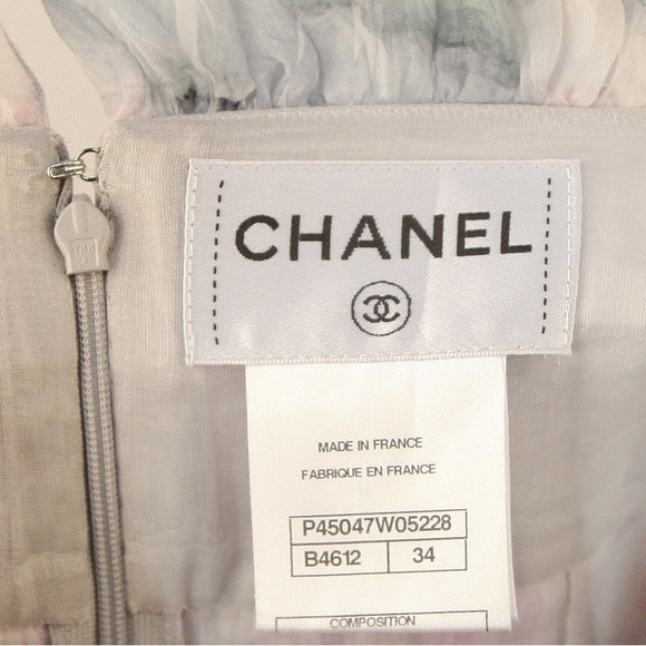 CHANEL Runway Pink Gray Strapless Party Spring Dress size 34/ XS AUTHENTIC RARE! - Picture 3 of 3